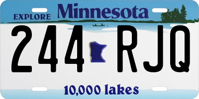 MN license plate 244RJQ