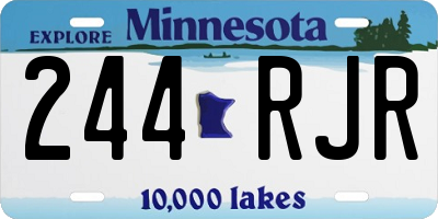 MN license plate 244RJR