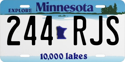 MN license plate 244RJS