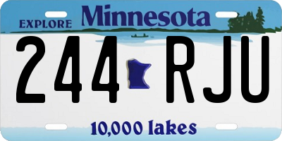 MN license plate 244RJU