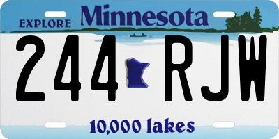 MN license plate 244RJW