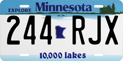 MN license plate 244RJX