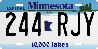 MN license plate 244RJY