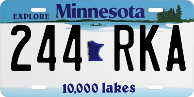 MN license plate 244RKA