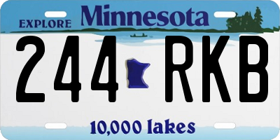 MN license plate 244RKB