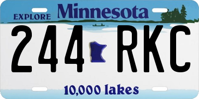MN license plate 244RKC