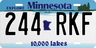 MN license plate 244RKF