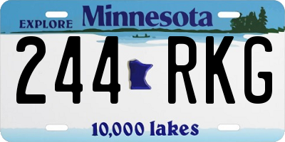 MN license plate 244RKG