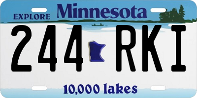MN license plate 244RKI