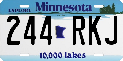 MN license plate 244RKJ