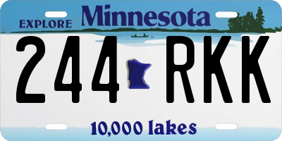 MN license plate 244RKK
