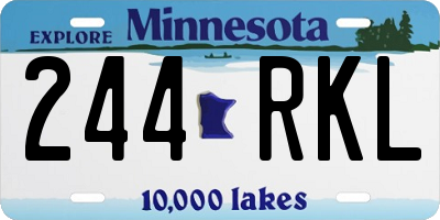 MN license plate 244RKL