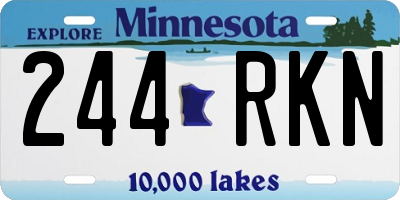 MN license plate 244RKN