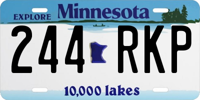 MN license plate 244RKP