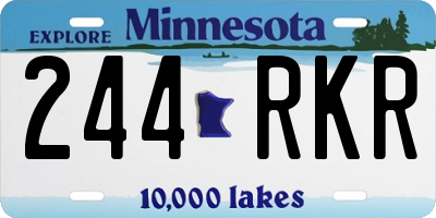 MN license plate 244RKR