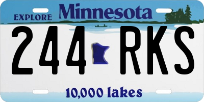MN license plate 244RKS