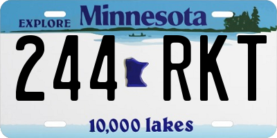 MN license plate 244RKT