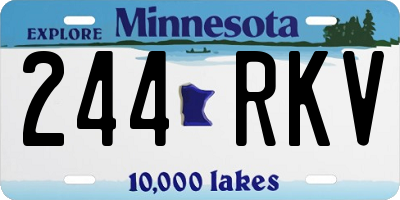 MN license plate 244RKV