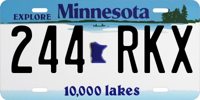 MN license plate 244RKX