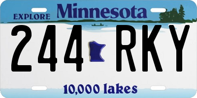 MN license plate 244RKY