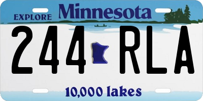 MN license plate 244RLA