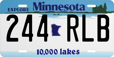 MN license plate 244RLB