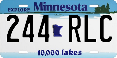 MN license plate 244RLC