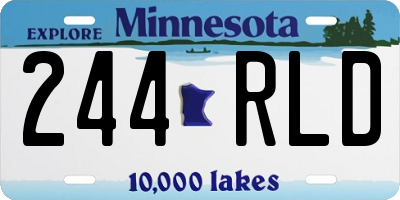 MN license plate 244RLD