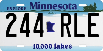 MN license plate 244RLE