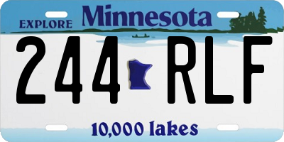 MN license plate 244RLF