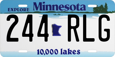 MN license plate 244RLG