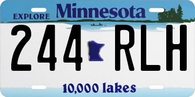 MN license plate 244RLH