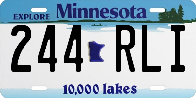 MN license plate 244RLI