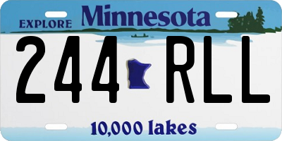 MN license plate 244RLL