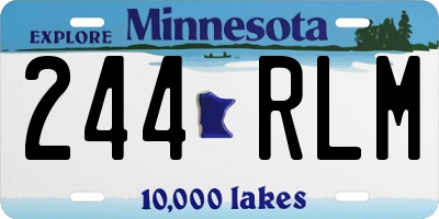 MN license plate 244RLM