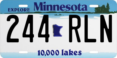 MN license plate 244RLN