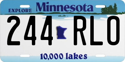 MN license plate 244RLO