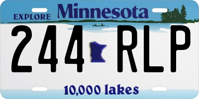 MN license plate 244RLP