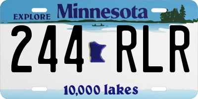 MN license plate 244RLR