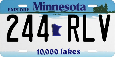MN license plate 244RLV