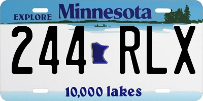 MN license plate 244RLX