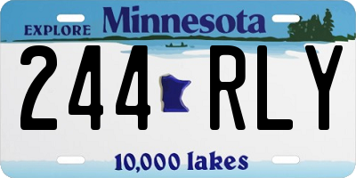 MN license plate 244RLY
