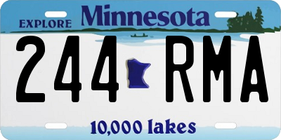 MN license plate 244RMA
