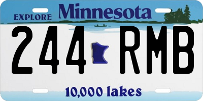 MN license plate 244RMB