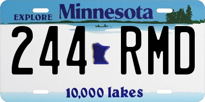 MN license plate 244RMD