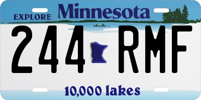 MN license plate 244RMF