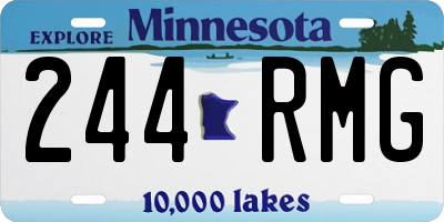 MN license plate 244RMG