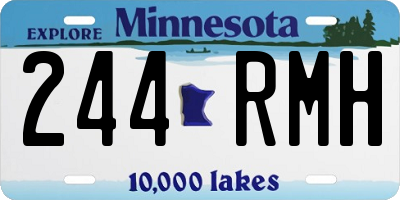 MN license plate 244RMH