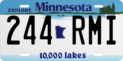 MN license plate 244RMI