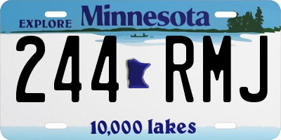MN license plate 244RMJ